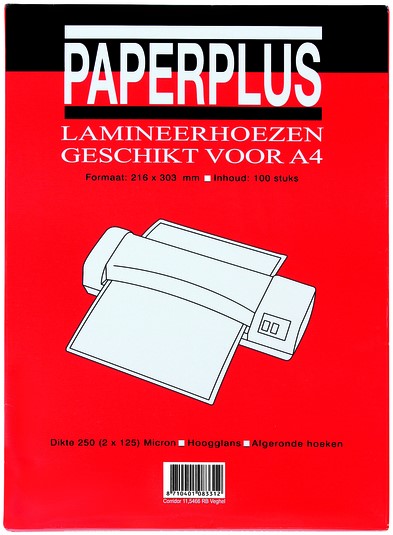 huren binden Pittig Lamineerhoes Paperplus A4 2x125 micron bij Supply Center